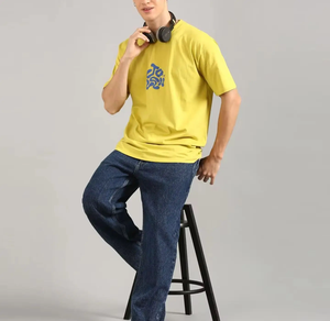 Factory Custom Puff Print Logo Cotton <b>Plain</b> Ringer Fitness <b>Oversized</b> Hip-hop Streetwear Men's Puff Printed <b>T</b> <b>Shirt</b> - Product Image 4