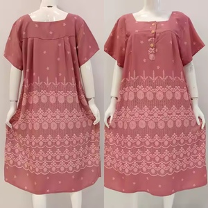 Robe d'été de haute qualité avec des boutons à l'avant qui est confortable à porter, ne se décolore pas facilement - Product Image 5