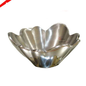 Design martelé argent fini ensemble de 3 bol de service avec un beau design de feuille d'or pour la maison de l'hôtel et le restaurant - Product Image 2