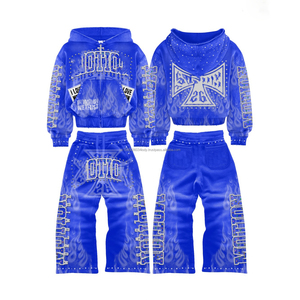 Conjunto Deportivo Personalizado con Apliques Bordados, Sudadera Corta con Cierre, Pantalones Deportivos y Shorts, Trajes Deportivos para Hombre - Product Image 3
