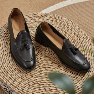 Chaussures décontractées pour hommes, nouveau style printemps/été - Chaussures décontractées en cuir à franges rétro anglaises, respirantes, pour affaires - Product Image 1