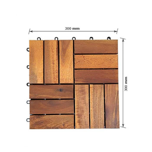 Azulejo de cubierta de madera recién llegado, azulejos de cubierta de madera de acacia impermeables para jardín al aire libre, el mejor precio para el mercado de EE. UU./Reino Unido - Product Image 2