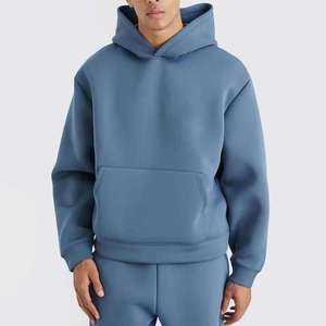 Nouvelle conception Survêtement de sport décontracté pour homme avec capuche à cordon, imprimé uni, pour l'hiver, jogging et fitness - Product Image 1