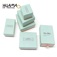 Boîte à bijoux de luxe personnalisée avec logo, directement de l'usine Huamao, pour bague, collier, boucles d'oreilles, emballage cadeau de mariage, vente en gros pour cadeau de fête