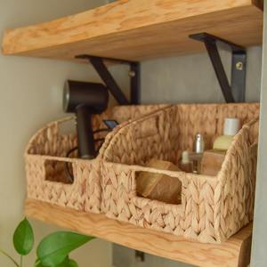 Handwoven <b>Water</b> <b>Hyacinth</b> <b>Baskets</b> with Handles Handmade Storage <b>Basket</b> Wholesale eco-friendly Made in Vietnam - Product Image 4
