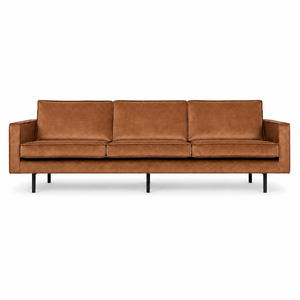 Denver Modern Genuine Leather <b>Foam</b> Filled 3 Seater <b>Sofa</b> | Industrial Luxury Living Room Couch | Custom Color Designer Furniture - Product Image 1