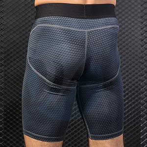 Gran oferta de pantalones cortos de compresión para hombre, hechos a medida con estilo único, cintura elástica, cierre de cintura media, informal para adultos, MOQ bajo - Product Image 5