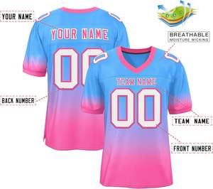 Urban Clubwear Ropa deportiva Secado rápido Transpirable Malla de poliéster Camisetas de fútbol americano Corto Tallas grandes Logotipo del equipo Nombre - Product Image 2