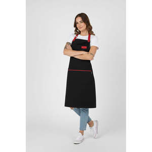 Grembiuli Eleganti Nero Rosso per Protezione in Cucina - Product Image 1