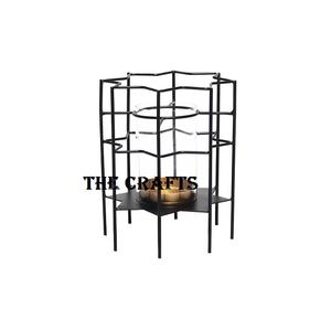 Juego de portavelas de tres tamaños diferentes en Metal Color plata Portavelas para uso doméstico en hoteles - Product Image 2