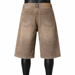 Pantalones Cortos de Mezclilla Vintage Lavados Personalizados para Hombre, Estilo Holgado y Urbano, Venta al Por Mayor OEM ODM - Product Image 2