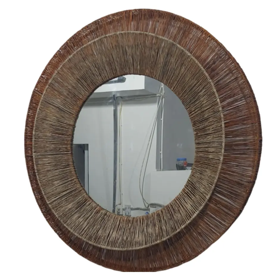 Miroir mural fait main pour la décoration Nouvelle arrivée Rustic Home Art Decor Miroir mural écologique