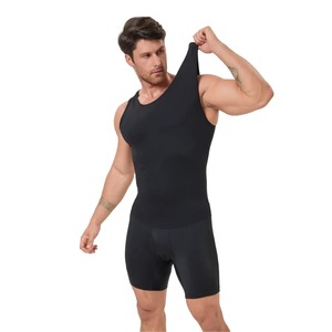 Body Shaper Tummy <b>Control</b> Compression Romper Shapewear for Men Jumpsuit Shorts Full <b>Bodysuit</b> Thermal Spandex Breathable - Product Image 5
