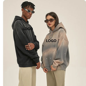 Sweat-shirt à capuche personnalisé avec logo, super lourd, délavé à l'acide, délavé - Product Image 2