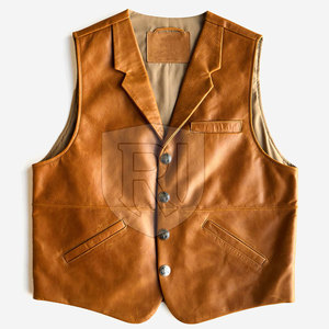 Chaleco de Cuero Transpirable de Alta Calidad para Hombre, Ropa de Abrigo Informal de Invierno, Servicio OEM, Opciones Personalizadas, Hecho en Pakistán - Product Image 1