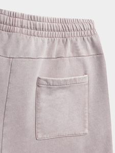 2025 <b>Men's</b> Cotton Acid Washed Knee-Length <b>Shorts</b> Heavy French Terry <b>Elastic</b> <b>Waistband</b> Comfort Drawstring Custom Logo Hip Hop - Product Image 4