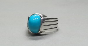 handmade neshapuri <b>turquoise</b> <b>ring</b> sterling silver feroza <b>ring</b> silver <b>ring</b> gemstone silver <b>ring</b> - Product Image 4