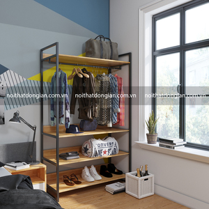 SFKQA002-4 Tng K Treo Qun o 1 Organizador de Ropa Tipo Perchero Vertical 120cmx50cmx200cm Material Metálico para Armario - Product Image 1
