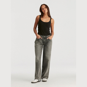 กางเกงยีนส์สำหรับผู้หญิงผ้าเดนิมปักลายระบายอากาศได้ดีสไตล์แฟชั่น - Product Image 3