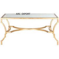 Fantaisie Simple Design Moderne Grande Décoration De Luxe Verre Métal Style Unique Designer Or Stand Table Décorative Au Prix Le Moins Cher