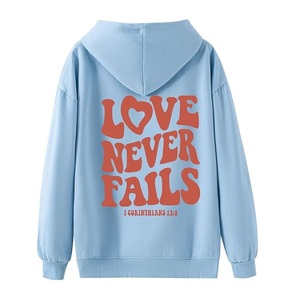 Superventas de mujer 100% algodón manga larga hombro pendiente cuello redondo estampado cómodo pulóver Sudadera CON CAPUCHA DE Bangladesh - Product Image 4