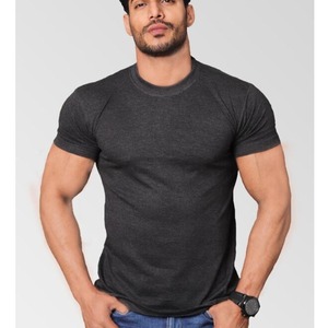 Camiseta de manga corta gimnasio culturismo Etiqueta Privada cuello impresión Logo básico transpirable entrenamiento algodón camisetas - Product Image 2