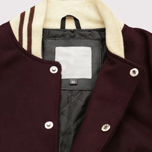 Chaqueta Universitaria de Lana con Cuello Alto, Ecológica y Delgada, para Hombre, Servicios OEM, Personalizada, de Alta Calidad, Impermeable en la Parte Delantera - Product Image 6