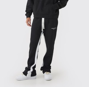 Baggy pantalons de survêtement évasés Sport Jogging costumes survêtements pour hommes Streetwear personnalisé coton pantalons de survêtement et ensemble à capuche - Product Image 4