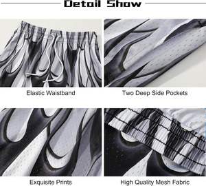 Short de basket-ball respirant personnalisé pour hommes Vêtements de sport en gros Short de basket-ball à séchage rapide BSCI pour hommes - Product Image 3