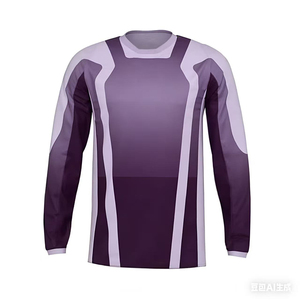 Camiseta de Motocross Rosa y Blanca, Chaqueta de Carreras de Motocicleta, Camisa de Manga Larga, Poliéster/Algodón, Unisex, Personalizable, para Motociclismo - Product Image 2