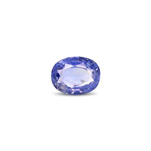 Saphir naturel bicolore facetté (Pitambari) - 8,44 carats, taille ovale, 1,5 mm rose bleu, 8 mm de hauteur, 1 mm, créé en laboratoire, traité thermiquement - Product Image 1