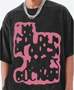 Meilleurs t-shirts délavés à l'acide pour hommes Design personnalisé délavé Top des ventes 100% coton coupe régulière imprimé tricoté - Product Image 6