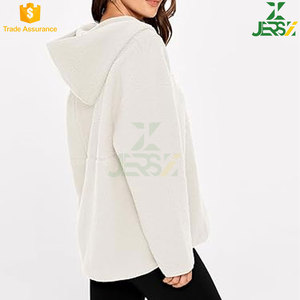 Women Oversized <b>Sherpa</b> <b>Hoodies</b> Fuzzy Fleece Quarter Zip Pullover Sweatshirts Pockets Cozy Fall Winter Outfits - Product Image 5