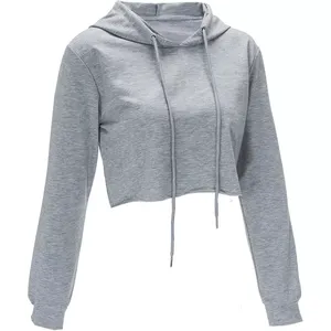 Sudadera con capucha y Top corto personalizado para mujer, sudaderas informales ecológicas, pulóver recortado, parte delantera de gran tamaño para mujer - Product Image 2