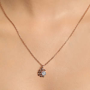 Collier pendentif CLARA en argent sterling 925, chaîne vintage tendance, plaqué or, acier inoxydable, motif géométrique végétal, cadeau - Product Image 6