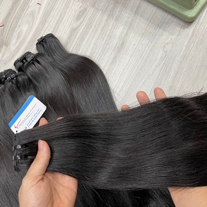Extensiones de Cabello Humano Vietnamita Virgen, Textura Lisa Natural, Doble Trama a Máquina, Alta Calidad - Product Image 3