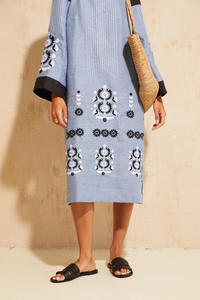 เสื้อคลุมสไตล์เม็กซิกันสุดฮอตและเซ็กซี่ของผู้หญิงเสื้อท่อนบนปักลายดอกไม้น่ารักดูน่ารักชุดเดรสสั้นสำหรับใส่ในรีสอร์ท - Product Image 5