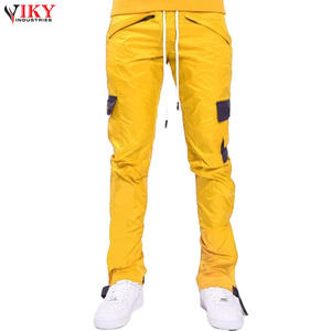 Pantalons empilés pour hommes avec poche latérale, confortables, respirants, grandes tailles, impression de logo personnalisée en gros pour pantalons empilés pour hommes - Product Image 4