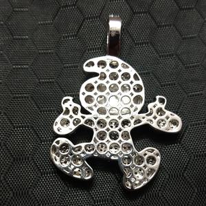 Colgante de Dibujos Animados con Incrustaciones de Moissanita, Estilo Hip Hop, Multicristales, Plata de Ley 925, Sin Níquel, Sin Plomo, Engaste de Garra, Joyería Personalizable - Product Image 2