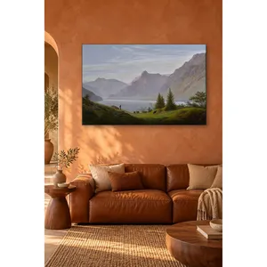 Fida Caspar David Friedrich - Lago de montagne sous la lumière du matin - Impression sur toile - Product Image 3