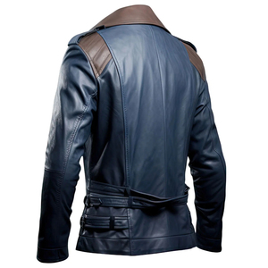 Manteau long en cuir véritable authentique pour homme, noir, vêtement d'extérieur d'hiver, coupe ajustée, classique, écologique, respirant, personnalisé, épais - Product Image 6