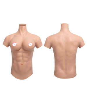 Formes mammaires réalistes avec costume de muscle macho <span class=keywords><strong>Seins</strong></span> Costume de muscle artificiel avec gros <span class=keywords><strong>seins</strong></span> Crossdressing Prop Drag Queen - Product Image 2