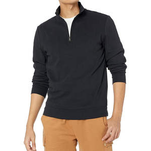 Sweat-shirts à manches longues à fermeture éclair sur le devant de haute qualité 2026, tissu 100% coton, col montant, sweat-shirts et sweats à capuche surdimensionnés pour hommes - Product Image 5