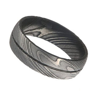 Bagues en acier damas pour hommes, entièrement personnalisées de haute qualité/nouveau modèle Offre Spéciale - Product Image 6