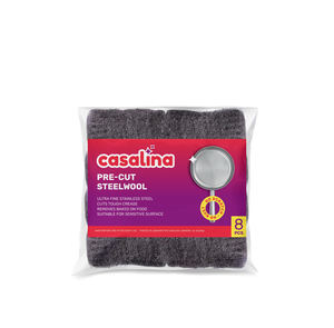 Casalina 8-Piece Stainless Steel Wire Wool Pot Scrubber Set Kitchen <b>Cleaning</b> Sponges & Scouring <b>Pads</b> Pack - Product Image 4