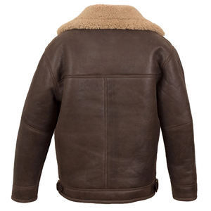 Veste en cuir décontractée pour hommes personnalisée OEM poche à fermeture éclair veste en PU imperméable col rabattu vestes en cuir pour hommes - Product Image 2