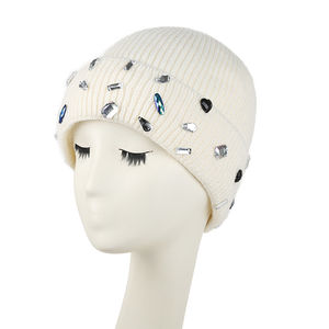 High Demand Best Material Used <b>Winter</b> Warmly Rhinestone Beanie <b>Hat</b> Knitted Unisex For <b>Men</b> Women <b>Winter</b> Knitted Beanie <b>Hats</b> - Product Image 3