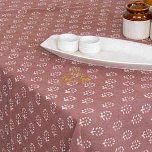 Mantel de Algodón con Estampado Floral Dabu Hecho a Mano en India, Estilo Rústico Campestre para Mesa de Comedor, para Uso Doméstico - Product Image 4