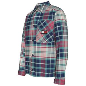 เสื้อแจ็คเก็ตทาร์ตันสำหรับผู้ชายยี่ห้อทอมมี่ ฟอร์ ฮิลฟิเกอร์ กันน้ำ บุซับใน มีฮู้ดถอดได้ ซิปแบบวินเทจ สไตล์ลำลองสำหรับฤดูหนาว สีน้ำเงิน - Product Image 3