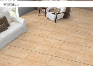 Azulejos de Cerámica de Porcelana Esmaltada de 600x600 mm, Madera de Pino, Acabado Mate Rústico Marrón, Azulejos Italianos de 2x2 Pies para Interiores y Exteriores - Product Image 3